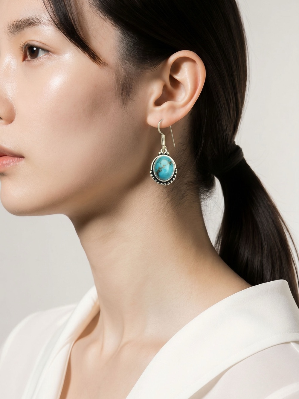Turquoise Sterling Silver 925 earrings